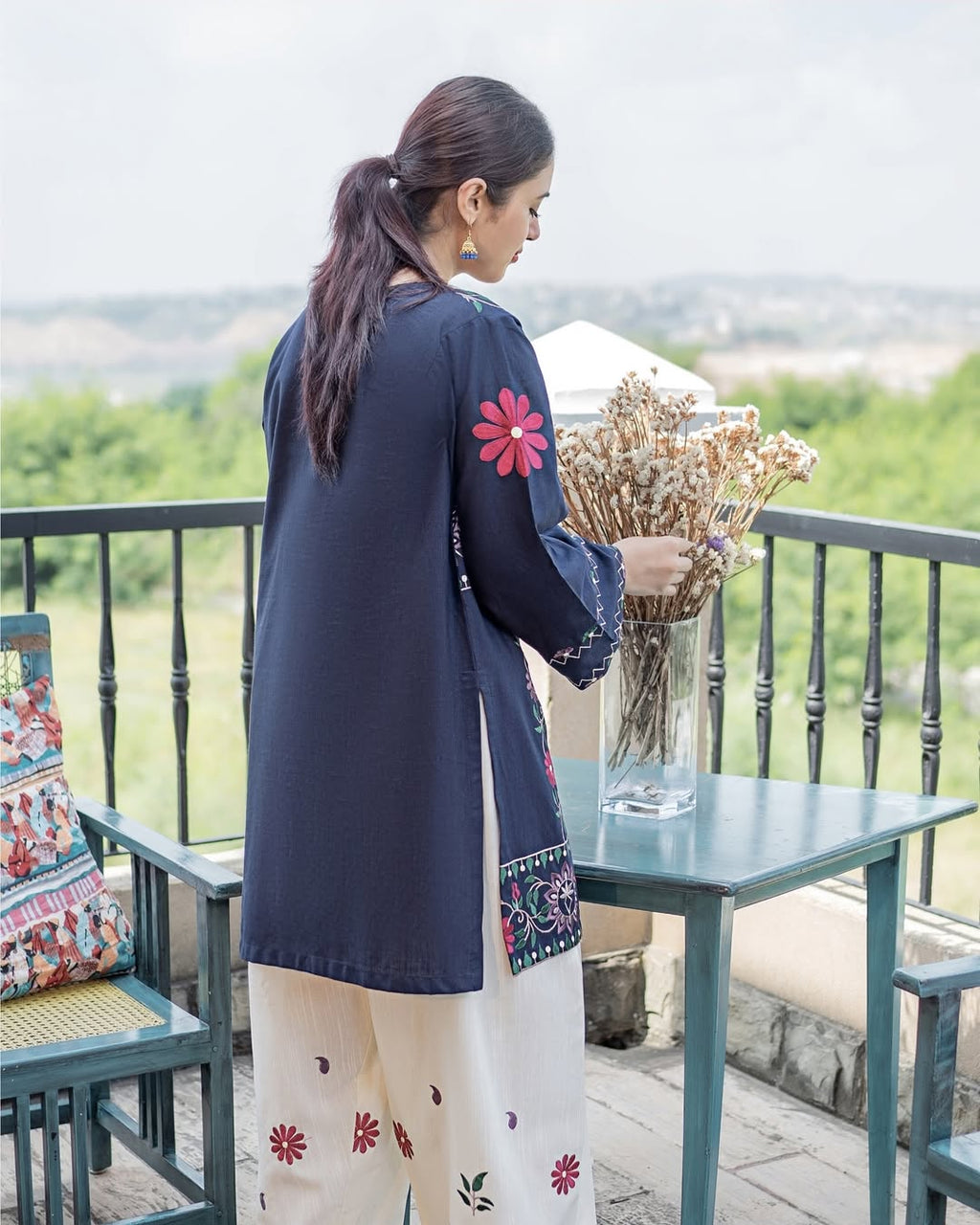Noor Bloom Embroidered Co-Ord Set
